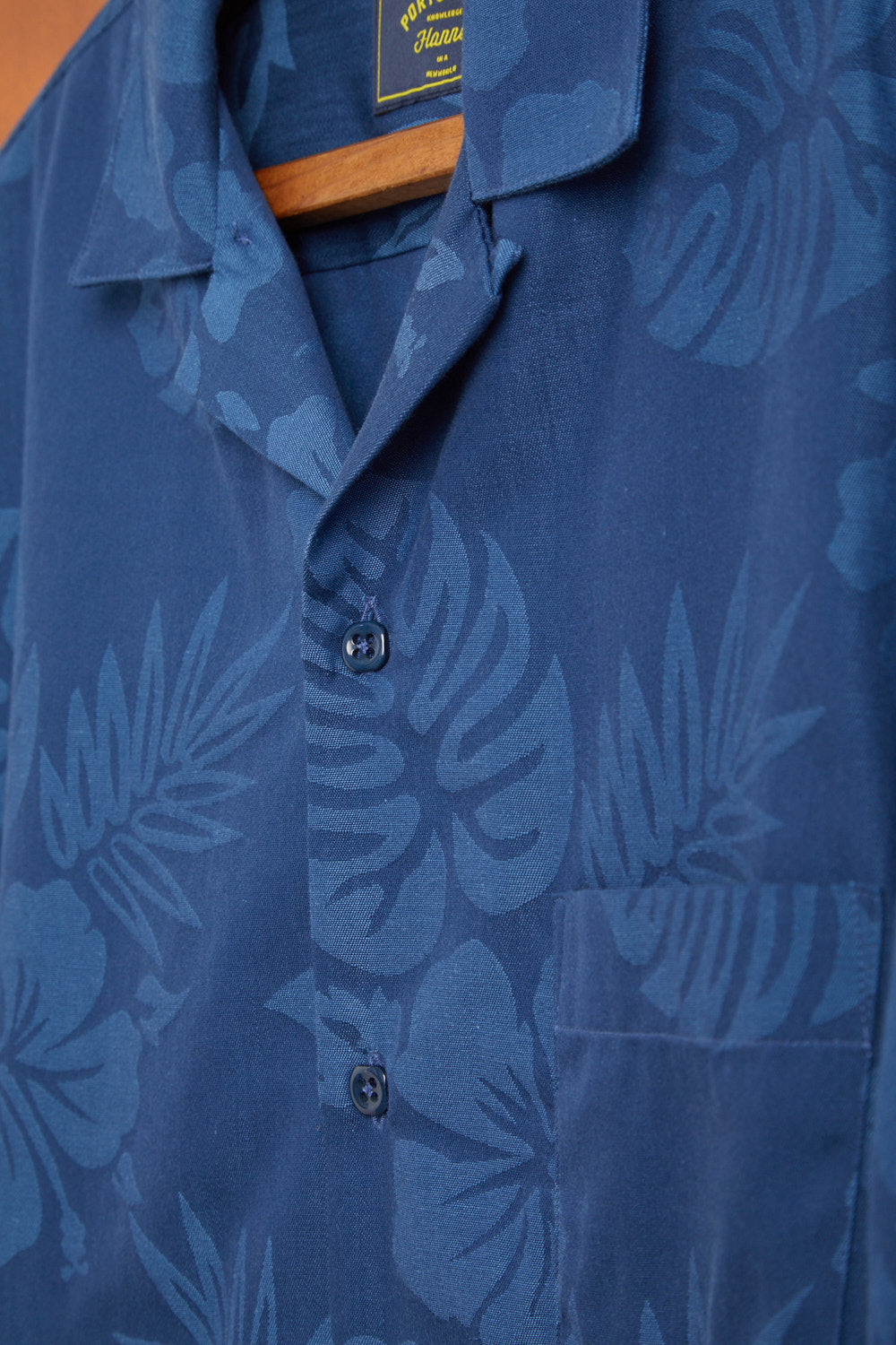 PORTUGUESE FLANNEL ISLAND JACQUARD FLOWERS SHIRT - BLUE / BLUE