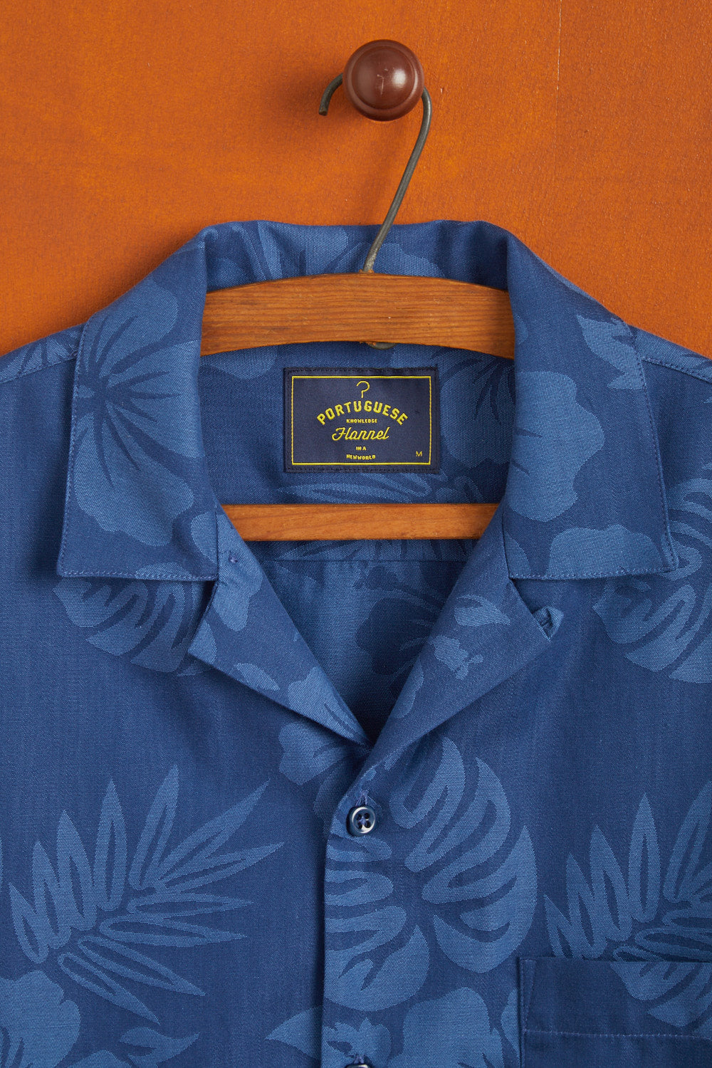 PORTUGUESE FLANNEL ISLAND JACQUARD FLOWERS SHIRT - BLUE / BLUE