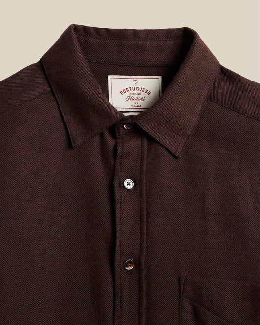 PORTUGUESE FLANNEL TECA SHIRT - BROWN