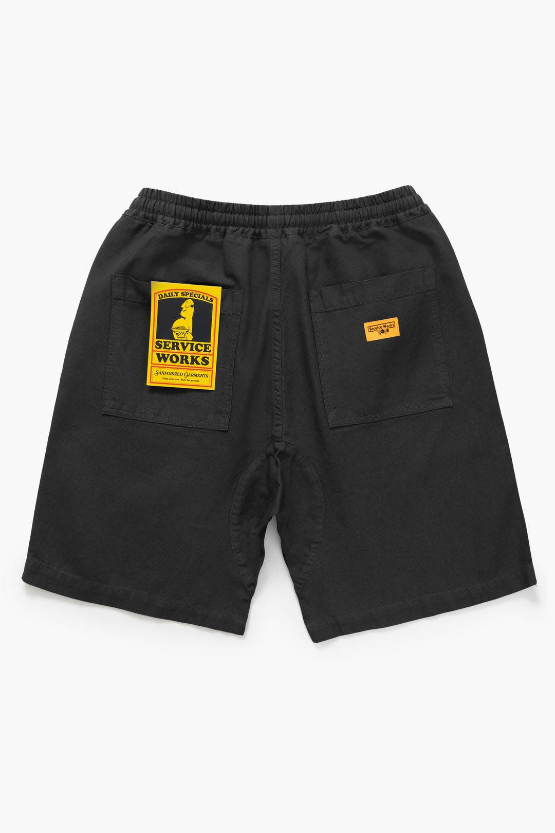 SERVICE WORKS CANVAS CHEF SHORTS - BLACK