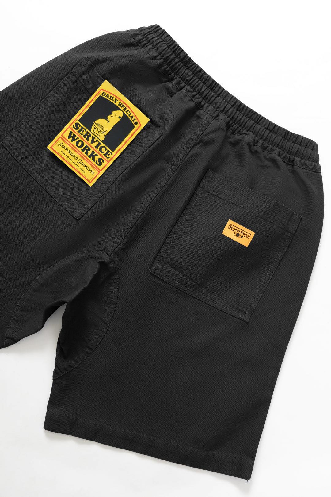 SERVICE WORKS CANVAS CHEF SHORTS - BLACK