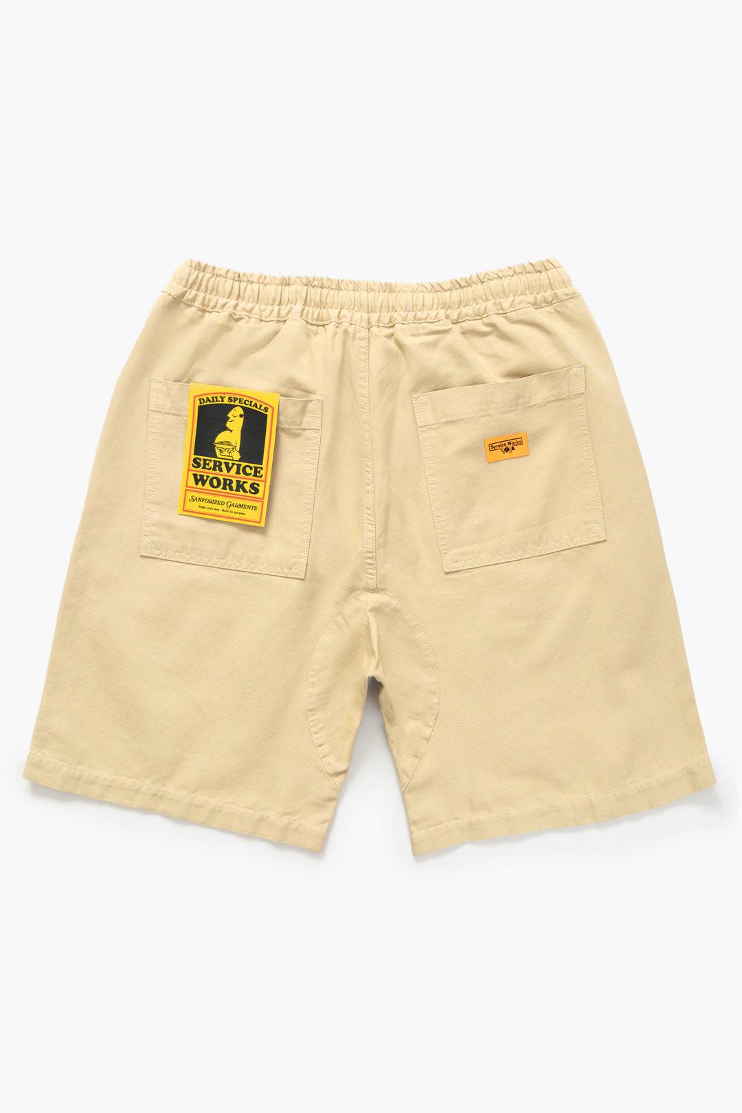 SERVICE WORKS CANVAS CHEF SHORTS - KHAKI