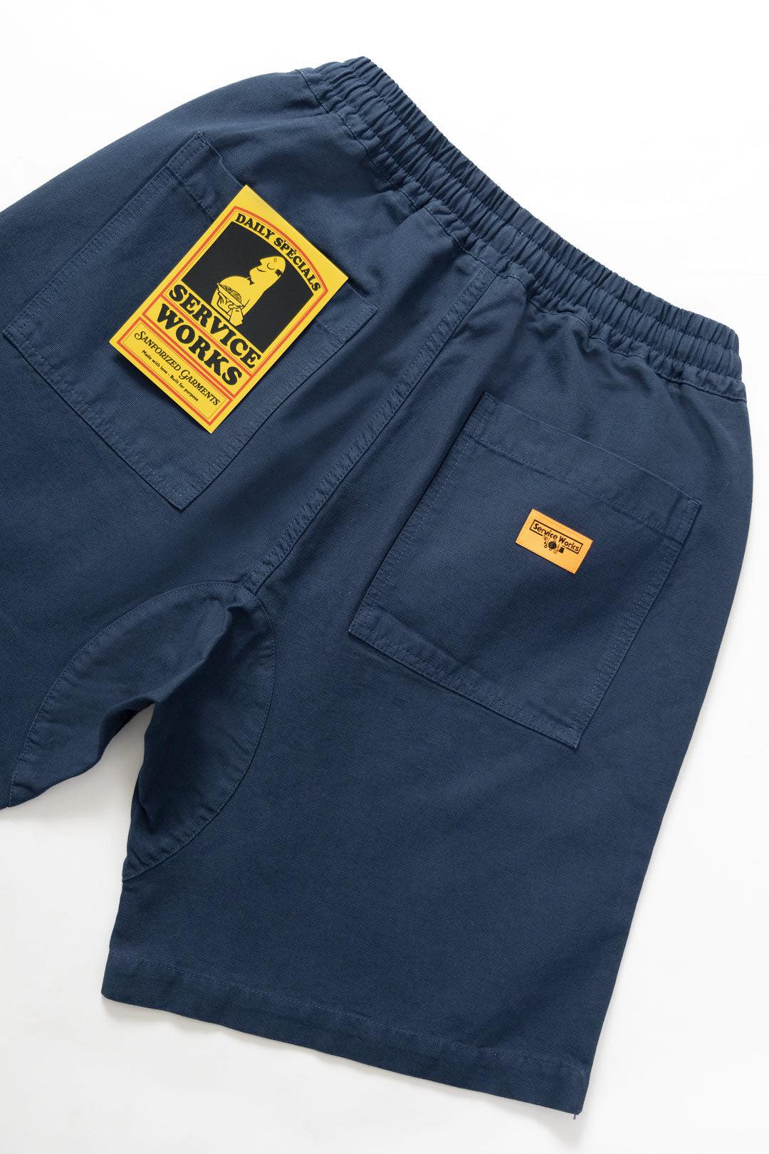 SERVICE WORKS CANVAS CHEF SHORTS - NAVY