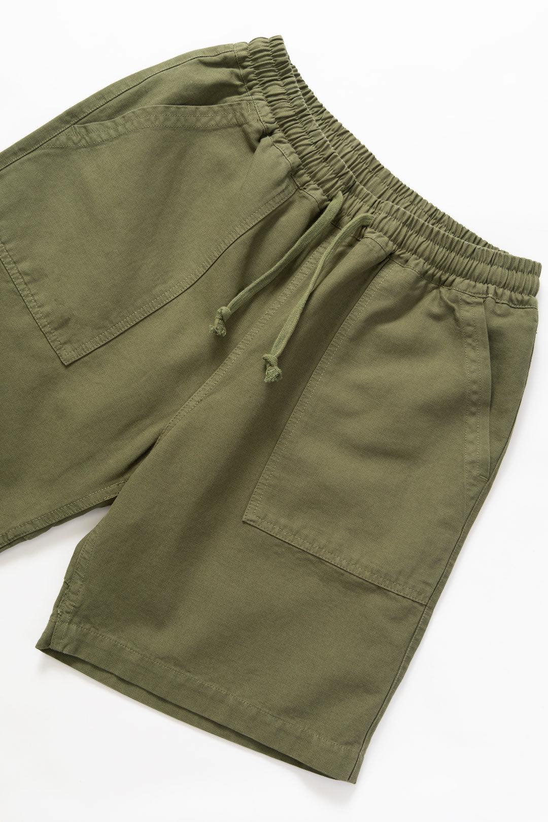 SERVICE WORKS CANVAS CHEF SHORTS - OLIVE