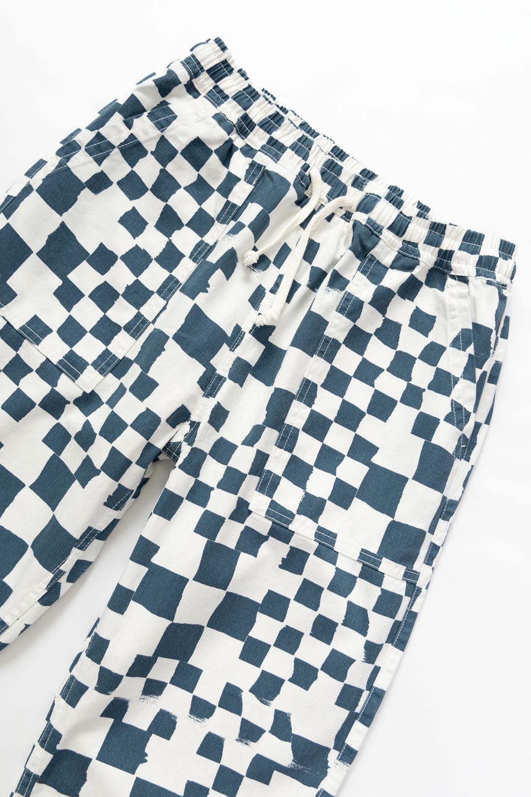 SERVICE WORKS PRINTED CHEF PANTS - TEAL CHECKER