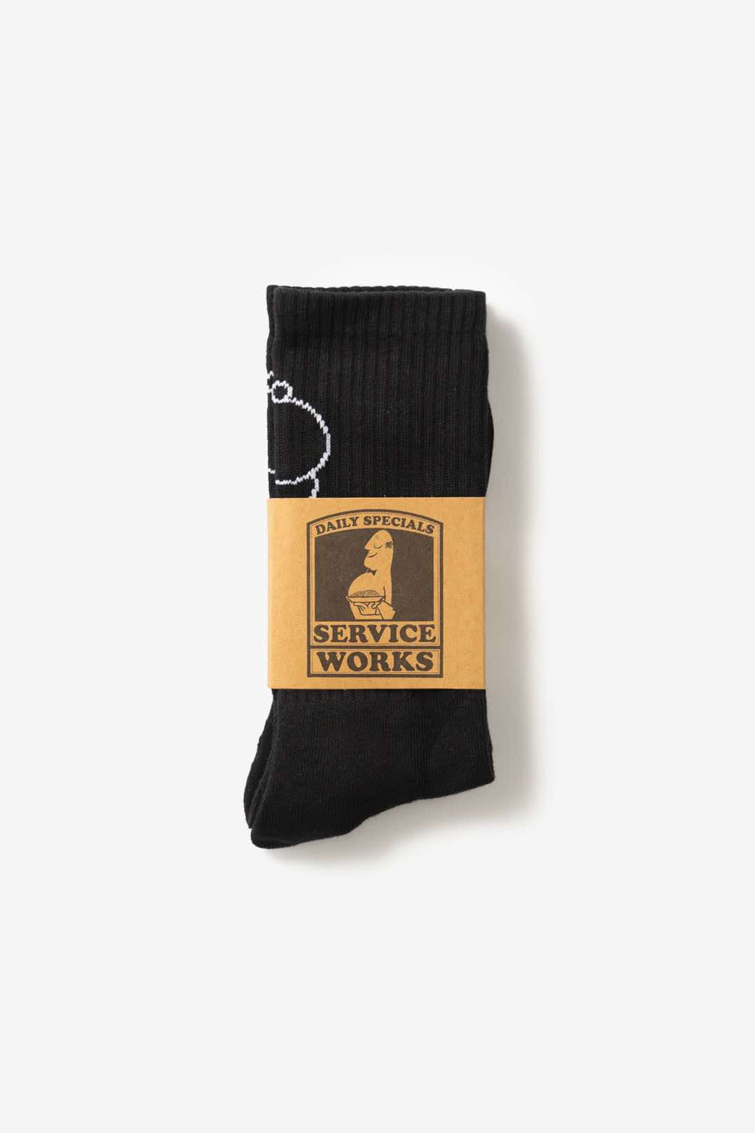 SERVICE WORKS SALT + PEPPER SOCKS - BLACK