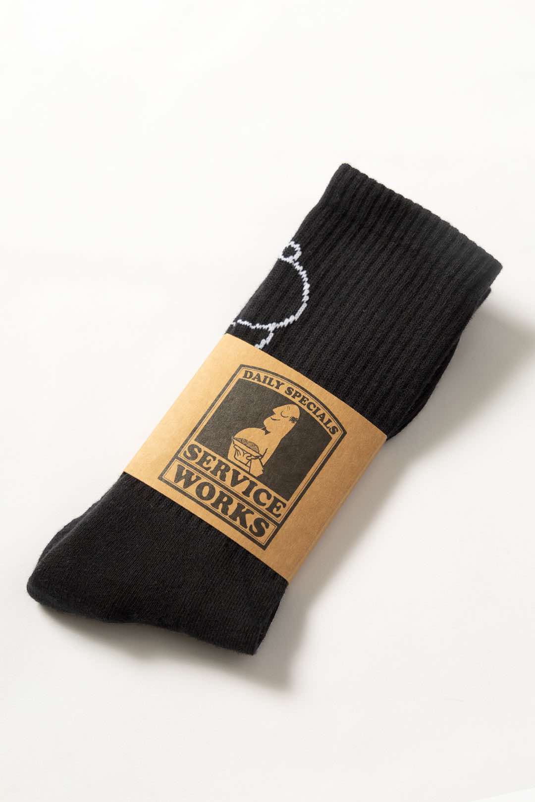 SERVICE WORKS SALT + PEPPER SOCKS - BLACK