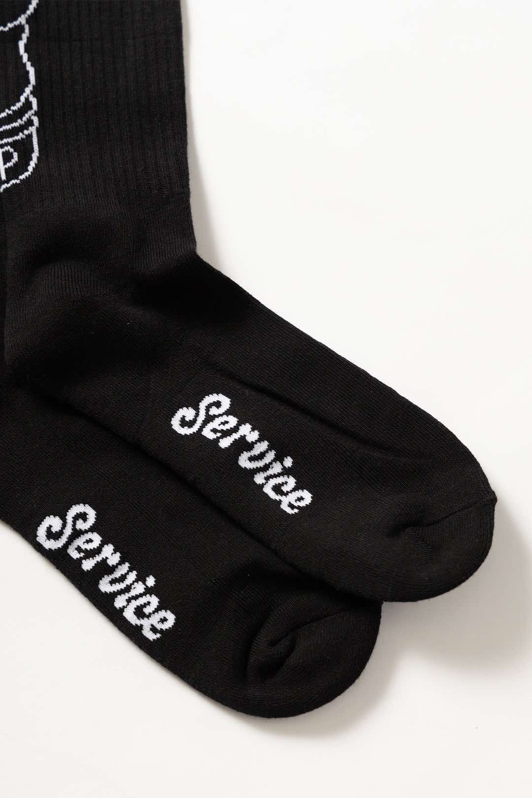SERVICE WORKS SALT + PEPPER SOCKS - BLACK