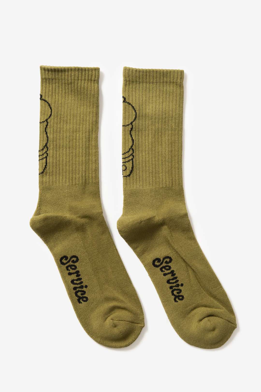 SERVICE WORKS SALT + PEPPER SOCKS - OLIVE