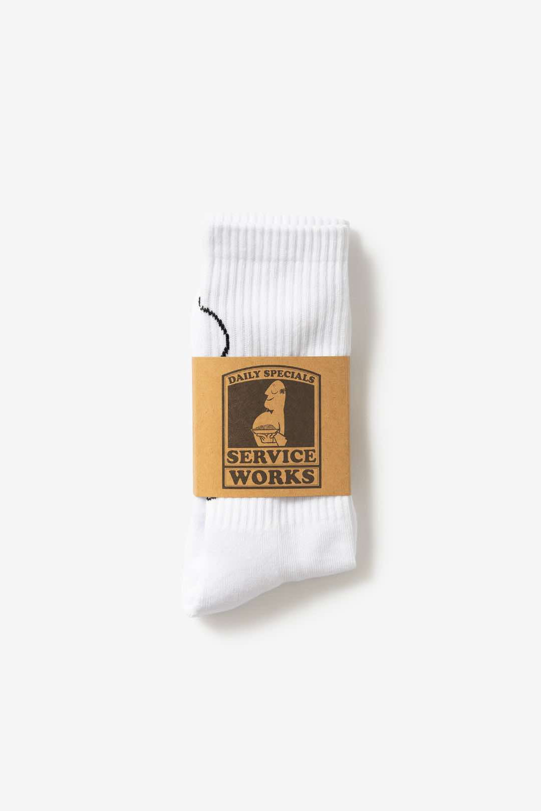 SERVICE WORKS SALT + PEPPER SOCKS - WHITE