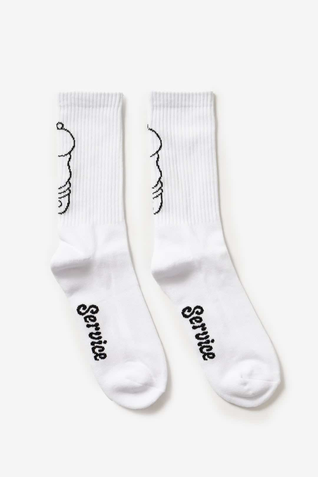 SERVICE WORKS SALT + PEPPER SOCKS - WHITE