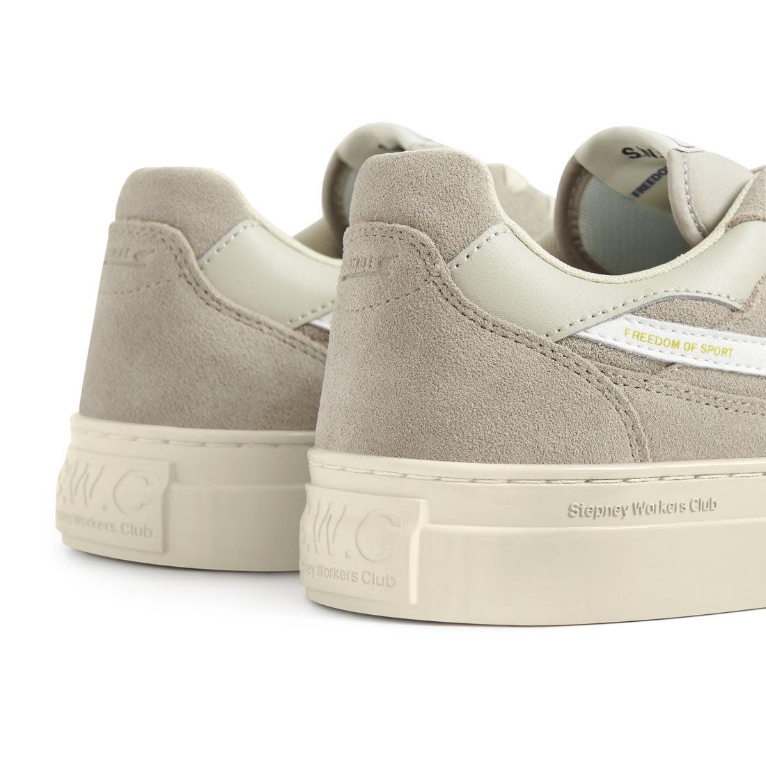 STEPNEY WORKERS CLUB PEARL S-STRIKE SUEDE - LIGHT GREY / WHITE