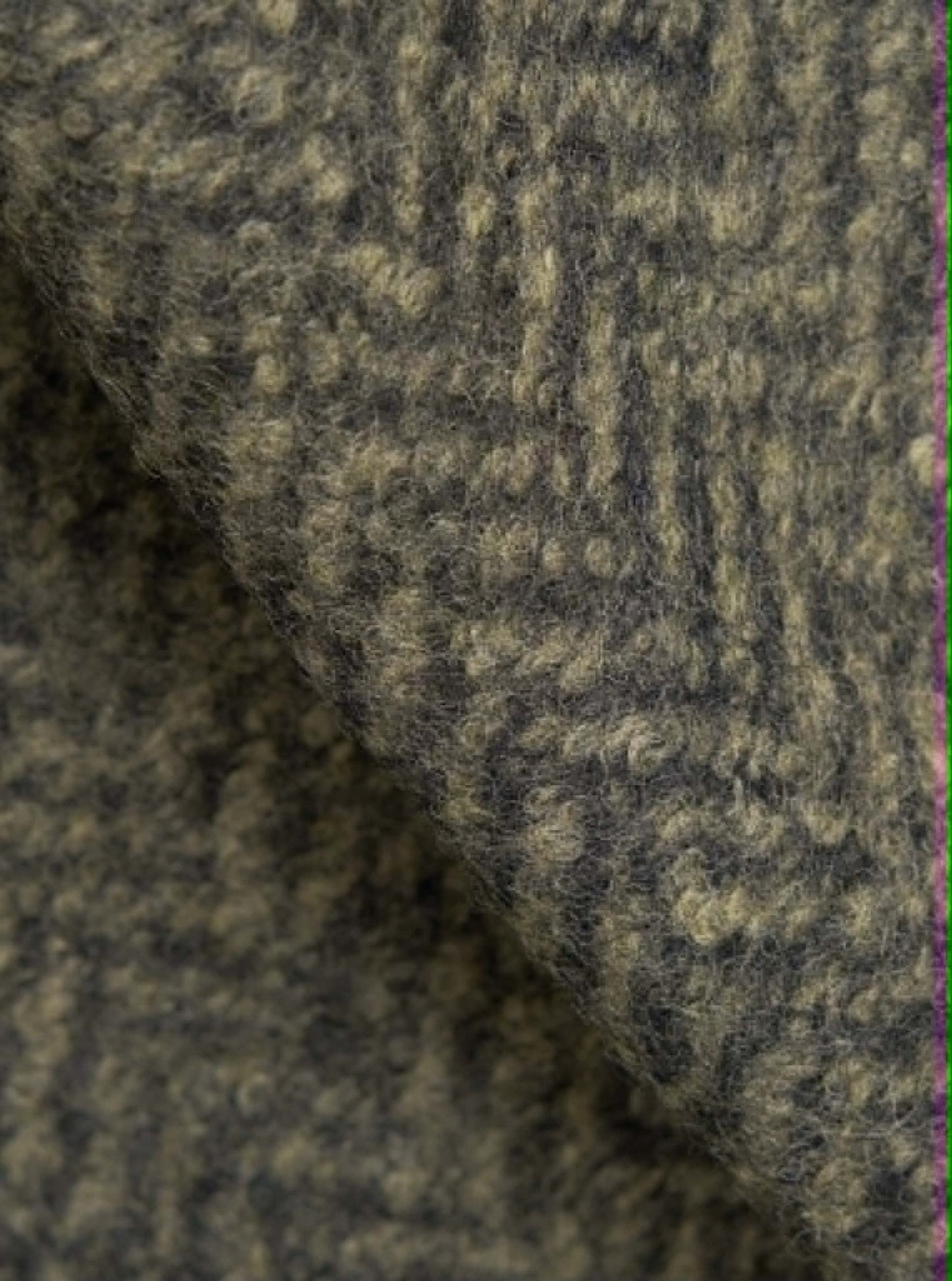 UNIVERSAL WORKS ADVANCE CARDIGAN RAVEN FLEECE - OLIVE