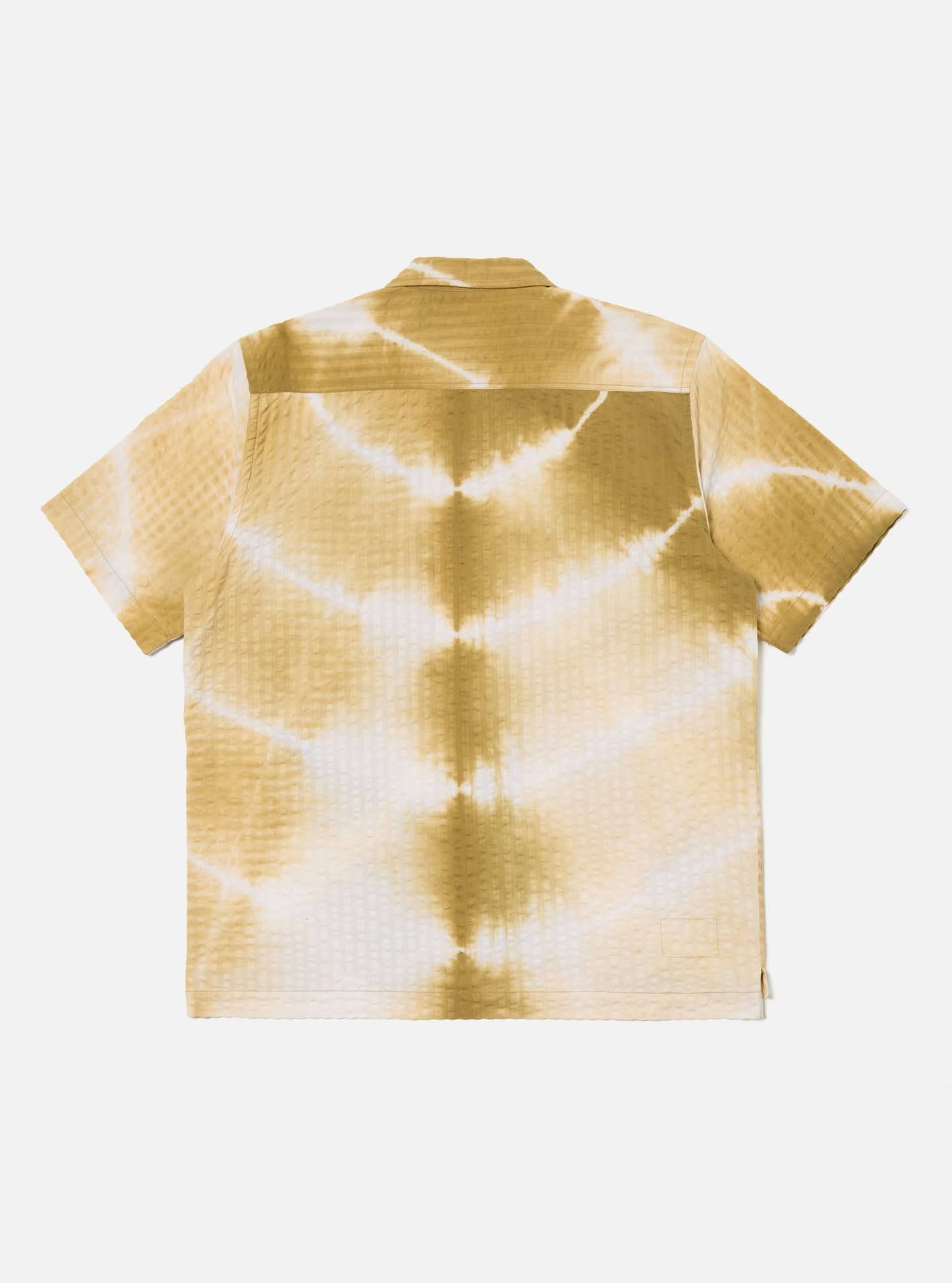 UNIVERSAL WORKS CAMPER SHIRT TIE N DYE SEERSUCKER - KHAKI