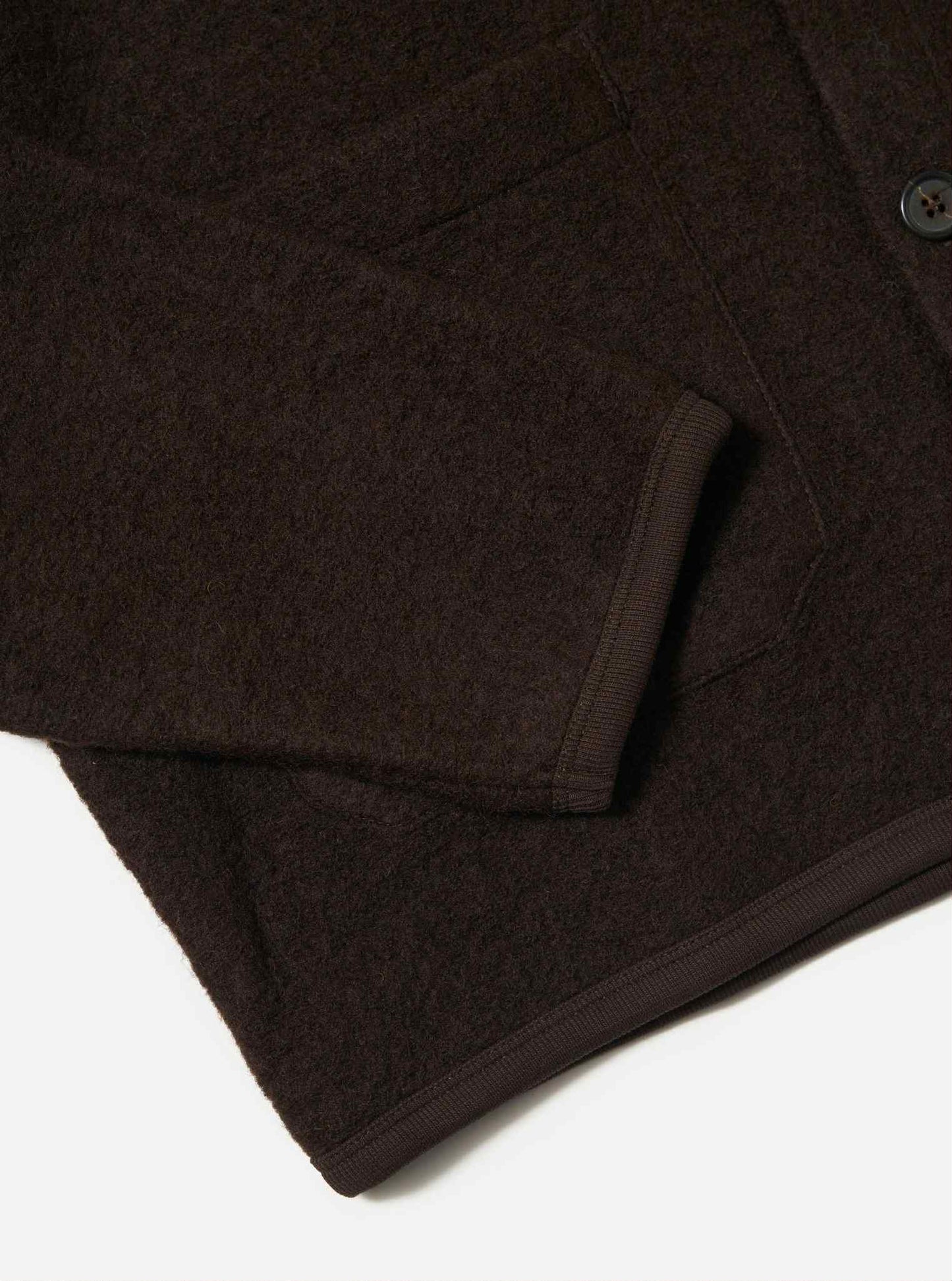 UNIVERSAL WORKS CARDIGAN WOOL FLEECE - BROWN
