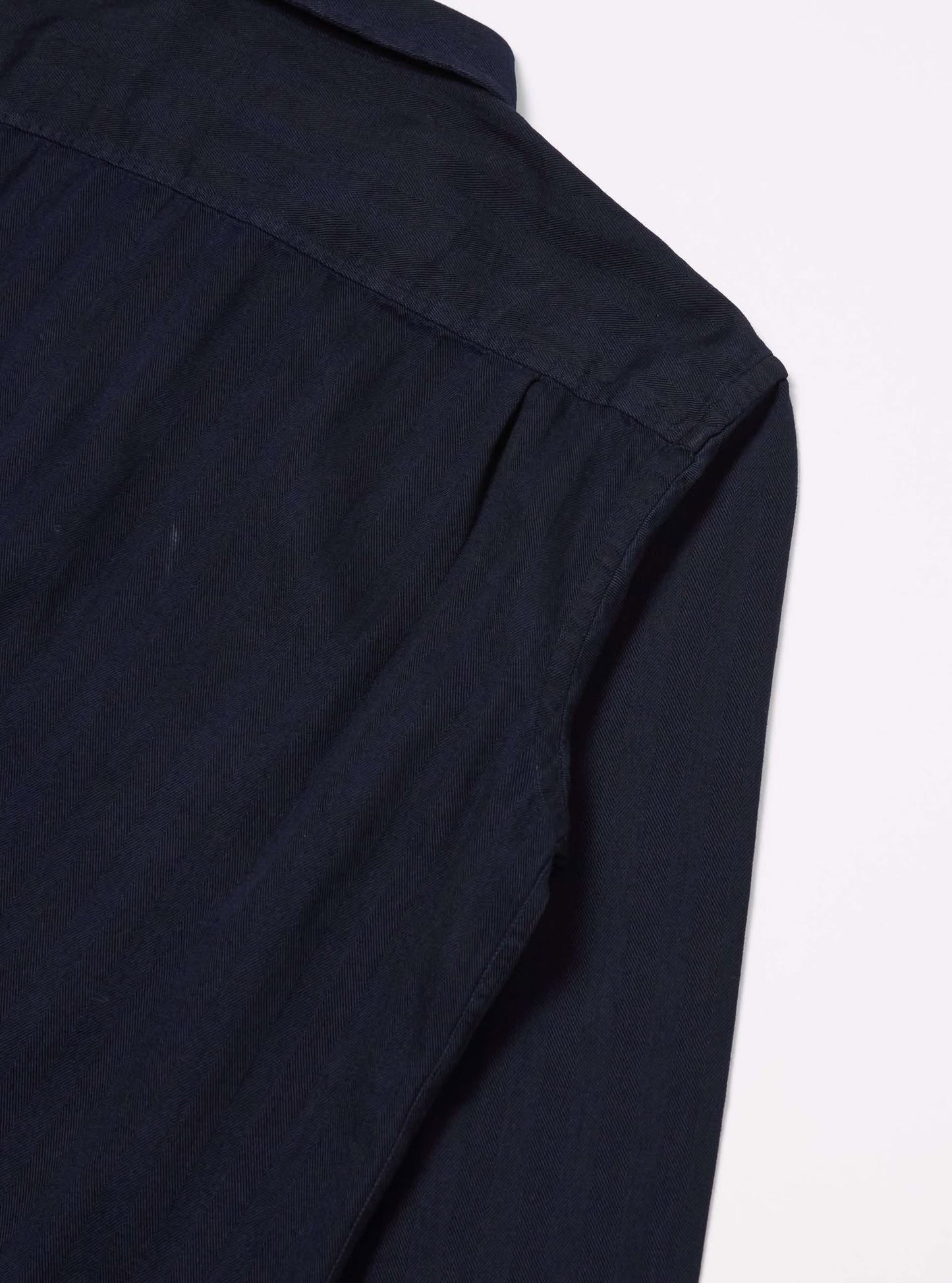 UNIVERSAL WORKS L/S UTILITY SHIRT HERRINGBONE - INDIGO