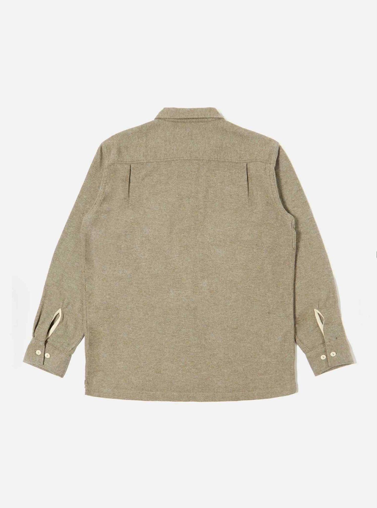 UNIVERSAL WORKS L/S UTILITY SHIRT ALASKA COTTON - OLIVE