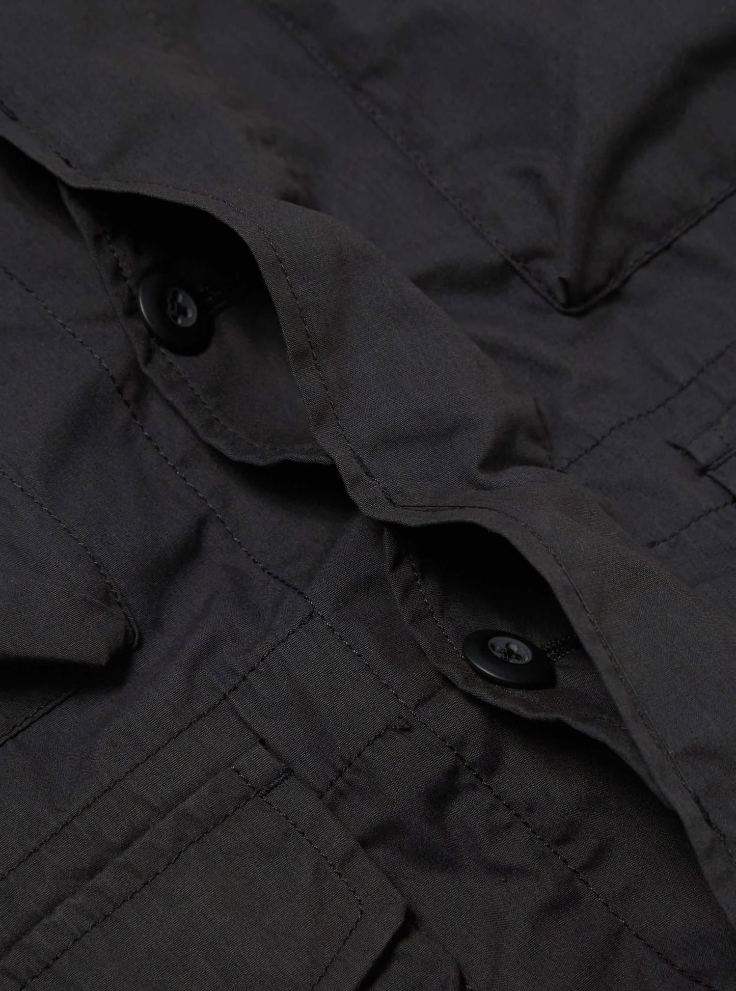 UNIVERSAL WORKS PARACHUTE FIELD JACKET RECYCLED POLYTECH - BLACK