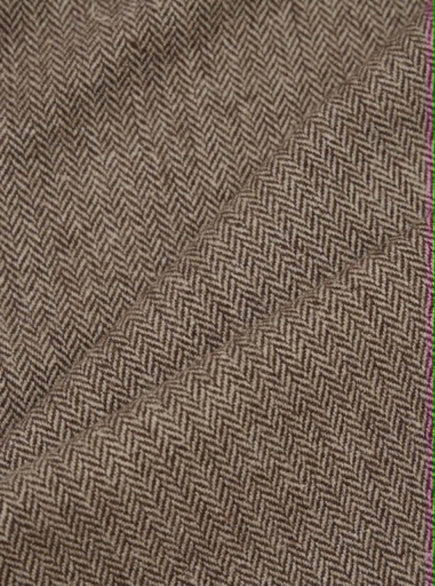 UNIVERSAL WORKS PLEATED TRACK PANT HERRINGBONE WOOL - BROWN