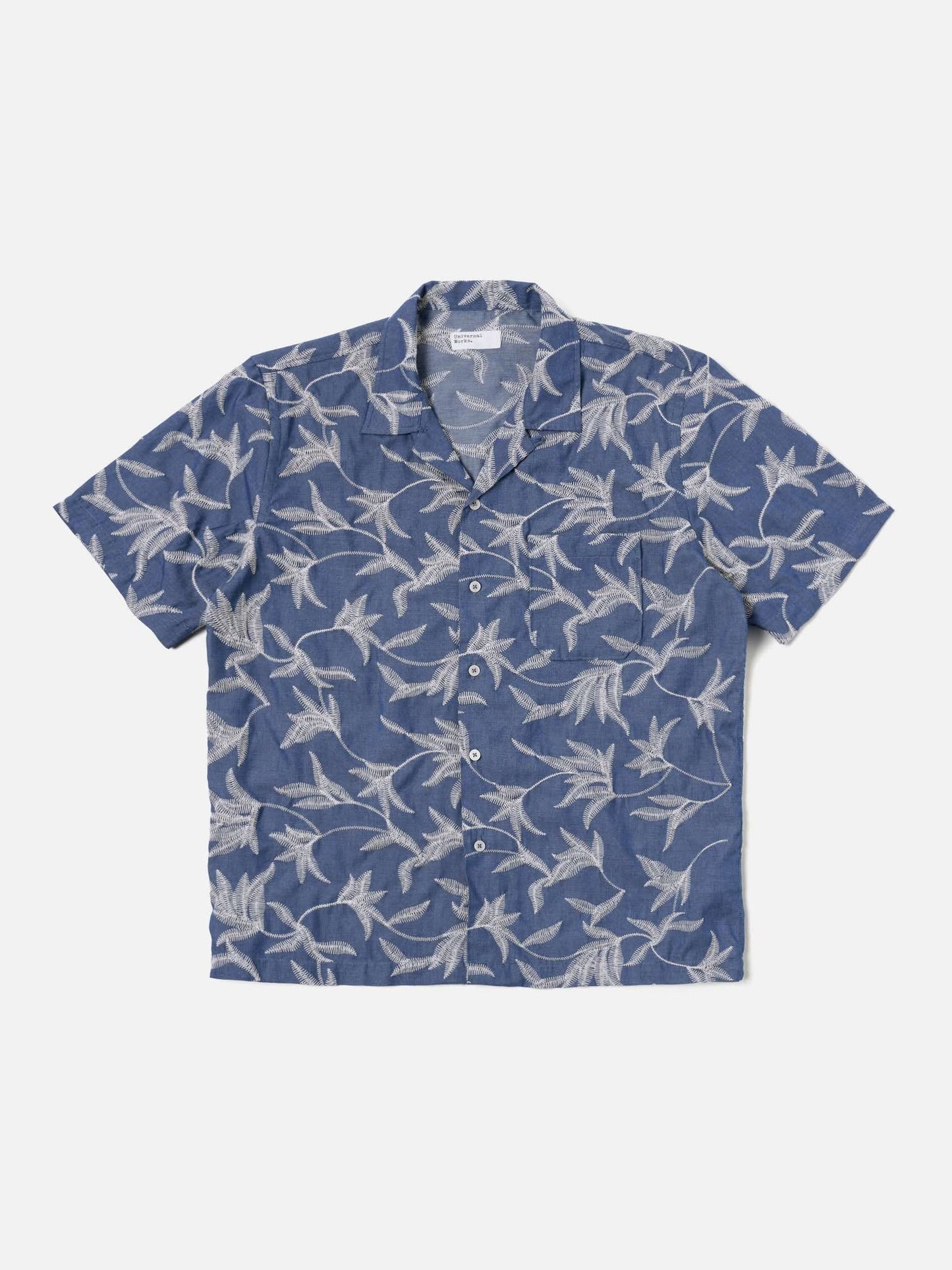UNIVERSAL WORKS ROAD SHIRT SUMMER JUNGLE COTTON - INDIGO