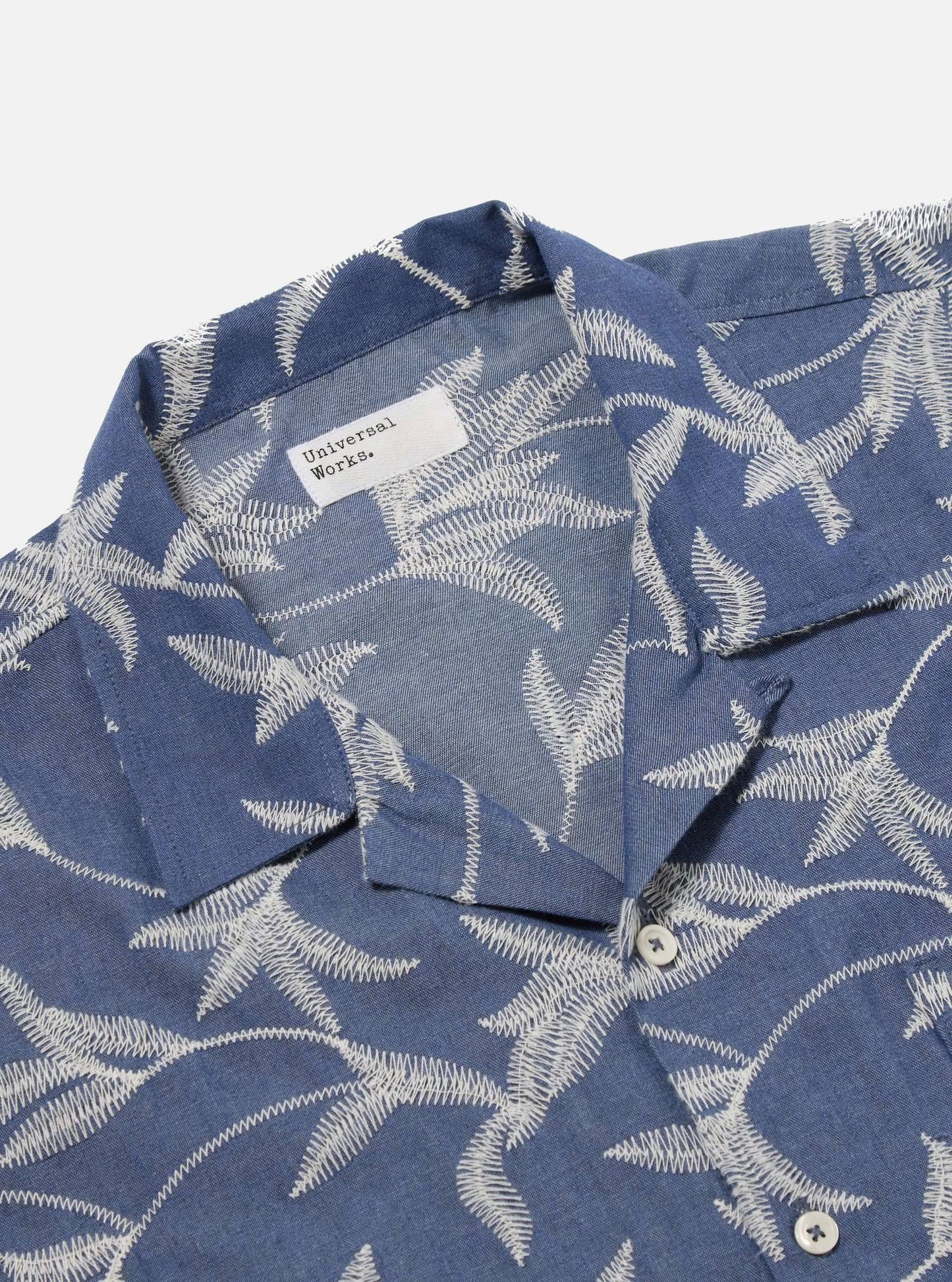 UNIVERSAL WORKS ROAD SHIRT SUMMER JUNGLE COTTON - INDIGO