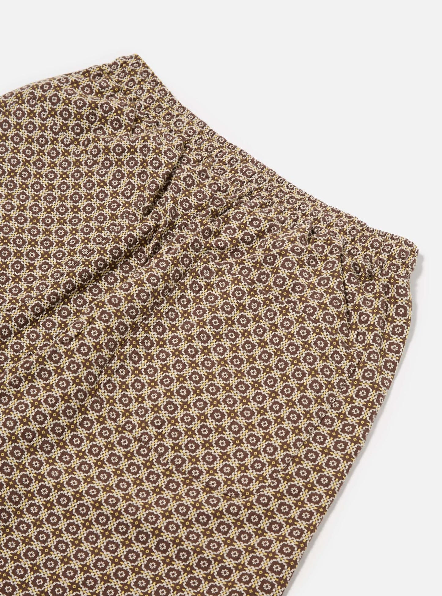 UNIVERSAL WORKS SIMPLE SHORT TILE 1 COTTON - BROWN