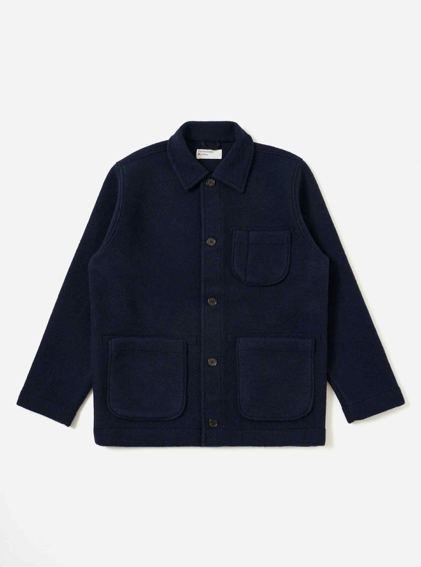UNIVERSAL WORKS FIELD JACKET TECHNO MELTON - NAVY