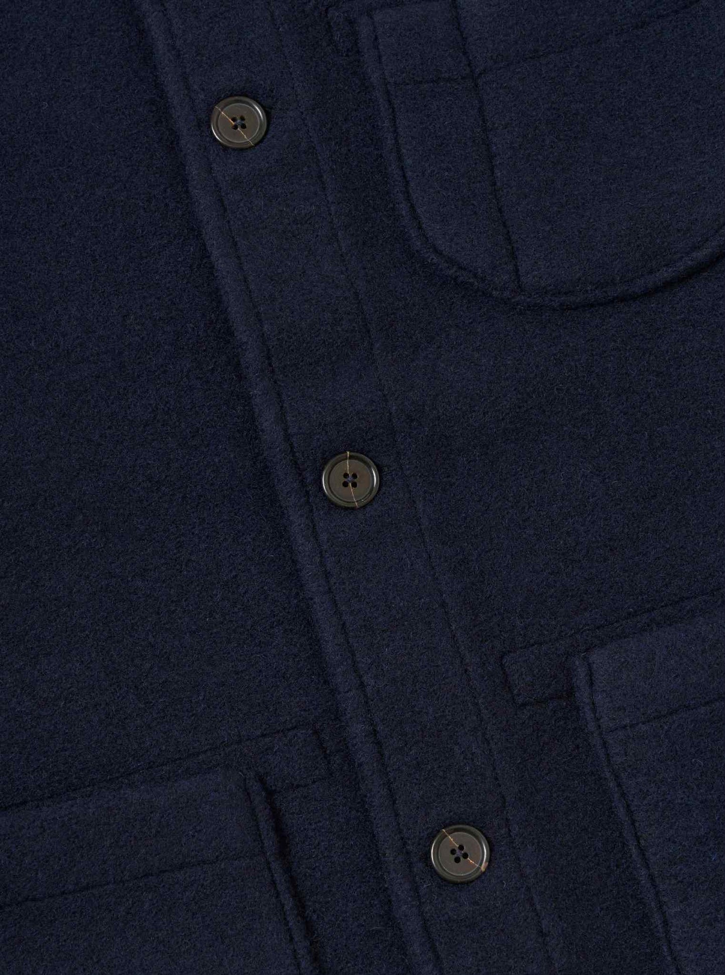 UNIVERSAL WORKS FIELD JACKET TECHNO MELTON - NAVY