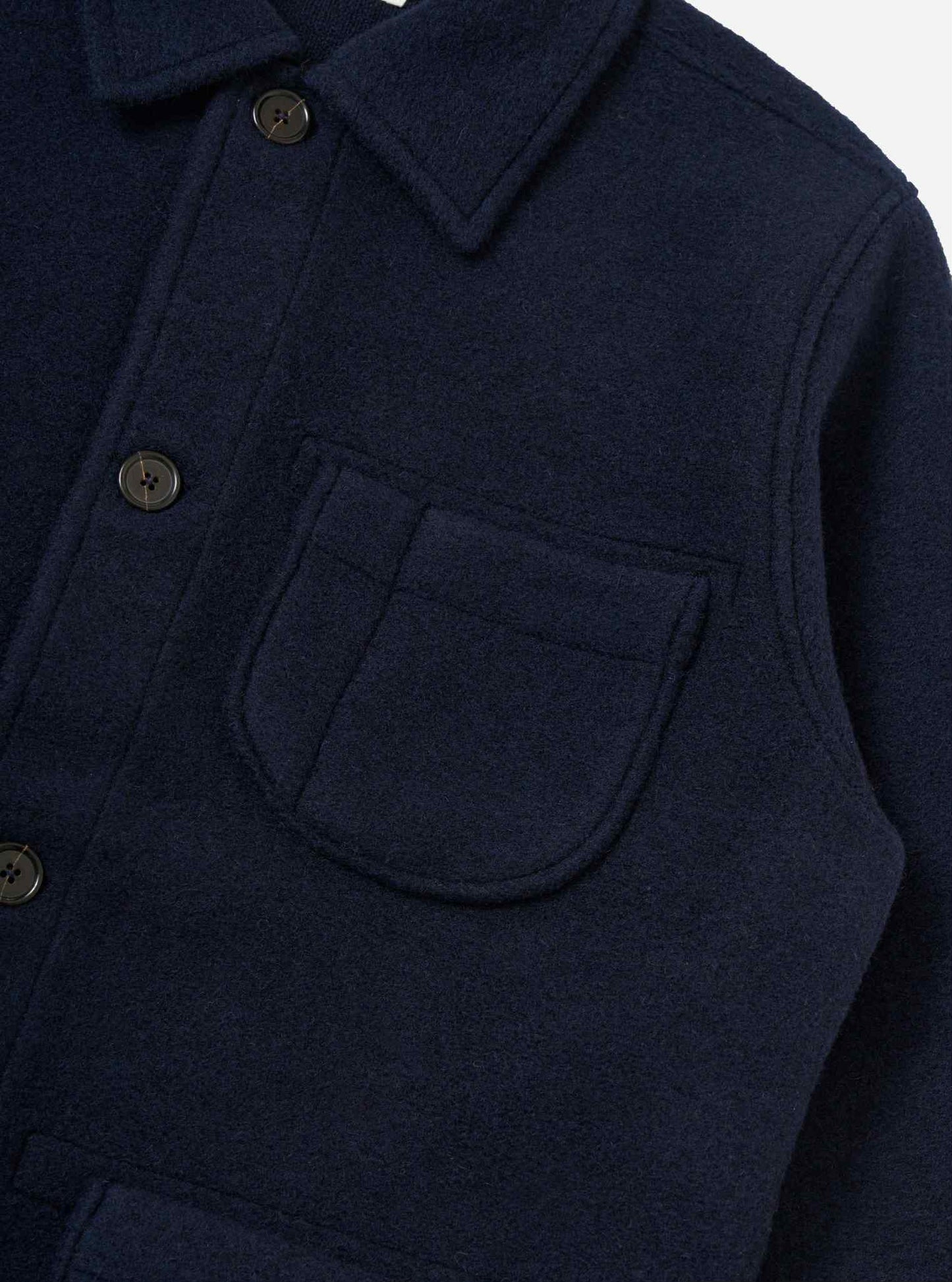 UNIVERSAL WORKS FIELD JACKET TECHNO MELTON - NAVY