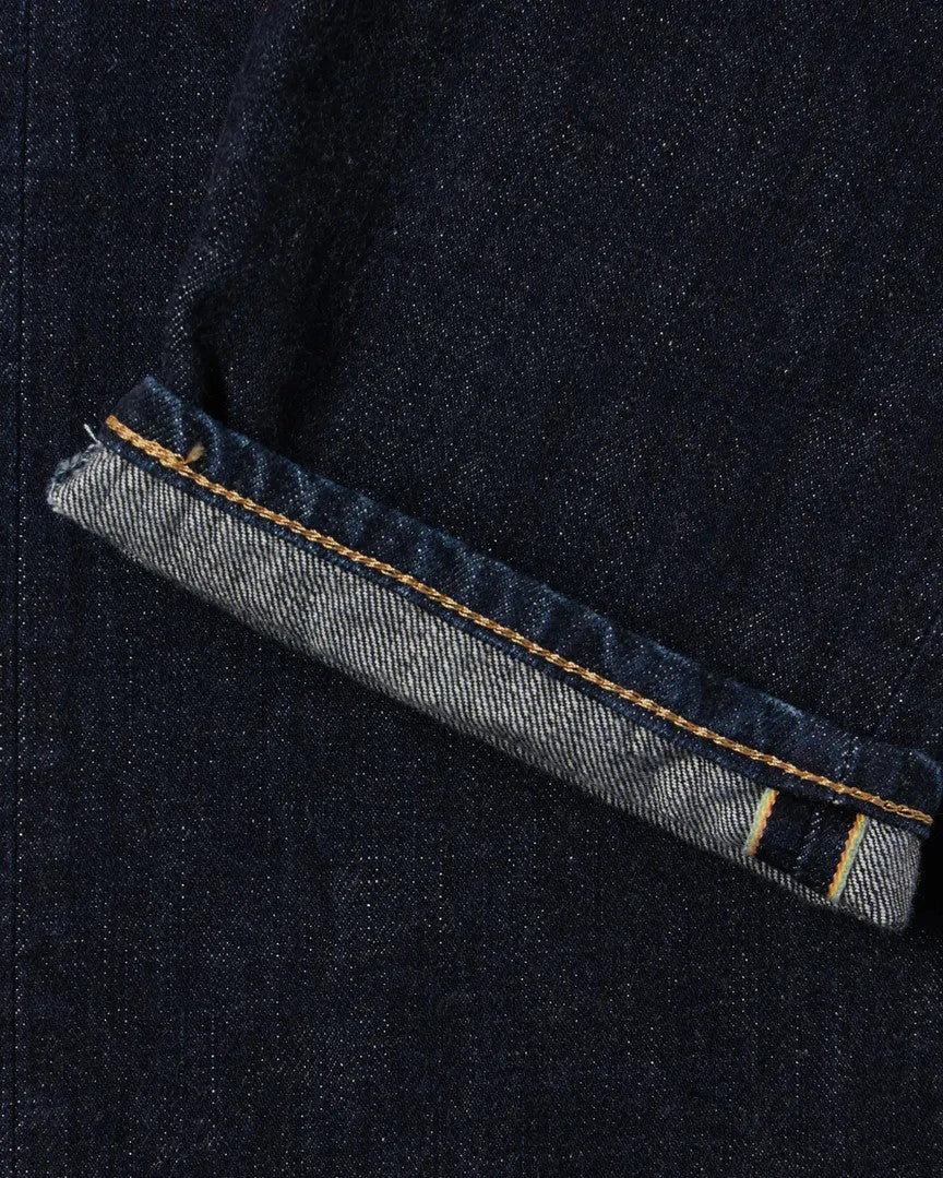 EDWIN REGULAR TAPERED JEANS NIHON MENPU RAIMBOW SELVEDGE 13.5 OZ DARK PURE INDIGO DENIM - BLUE DARK USED
