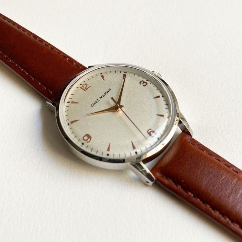 CHEZ MAMAN LA DEUZIO SILVER - LEATHER BROWN