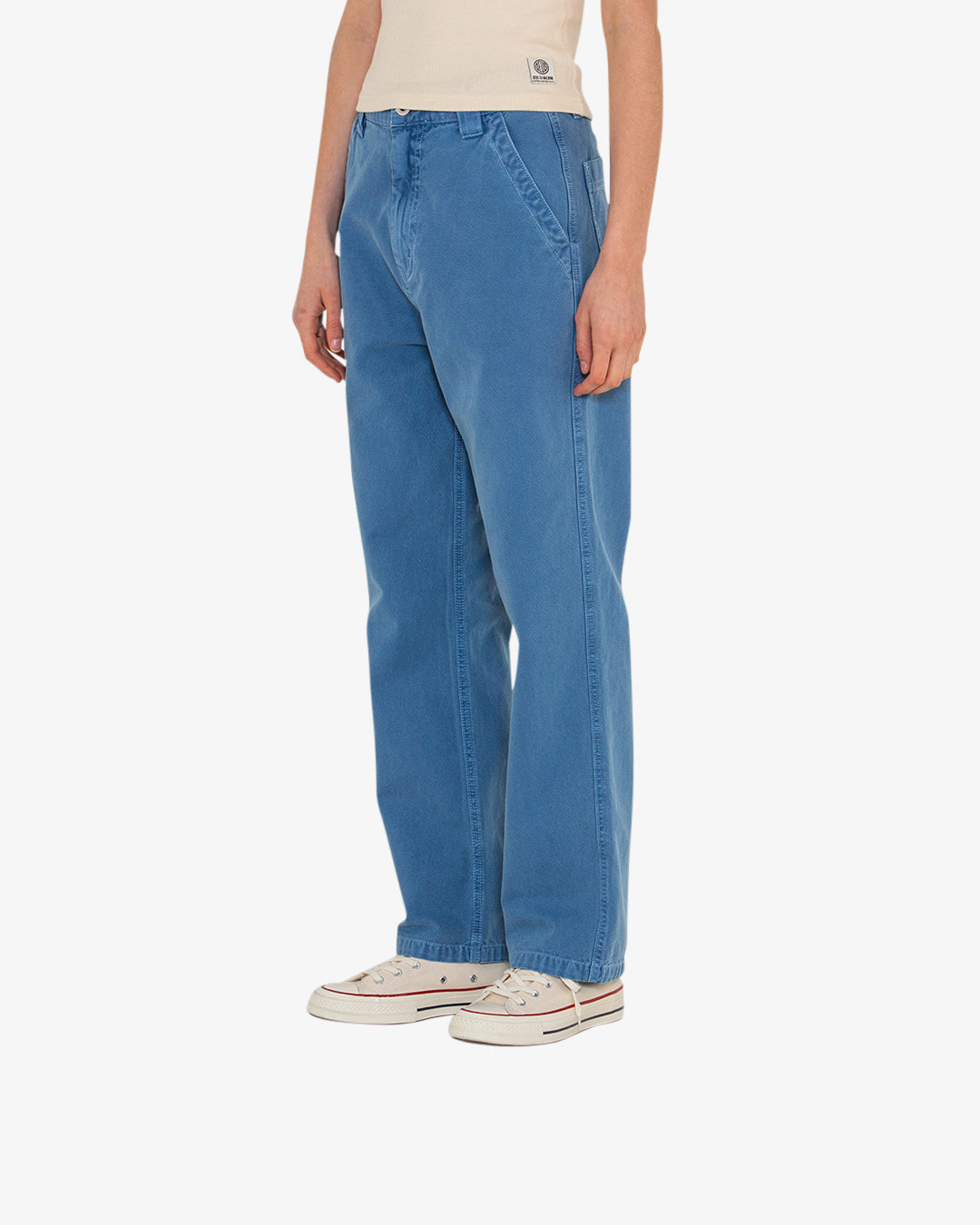 DEUS WOMENS CANVAS MASTER PANT - OVERDYED LIGHT INDIGO