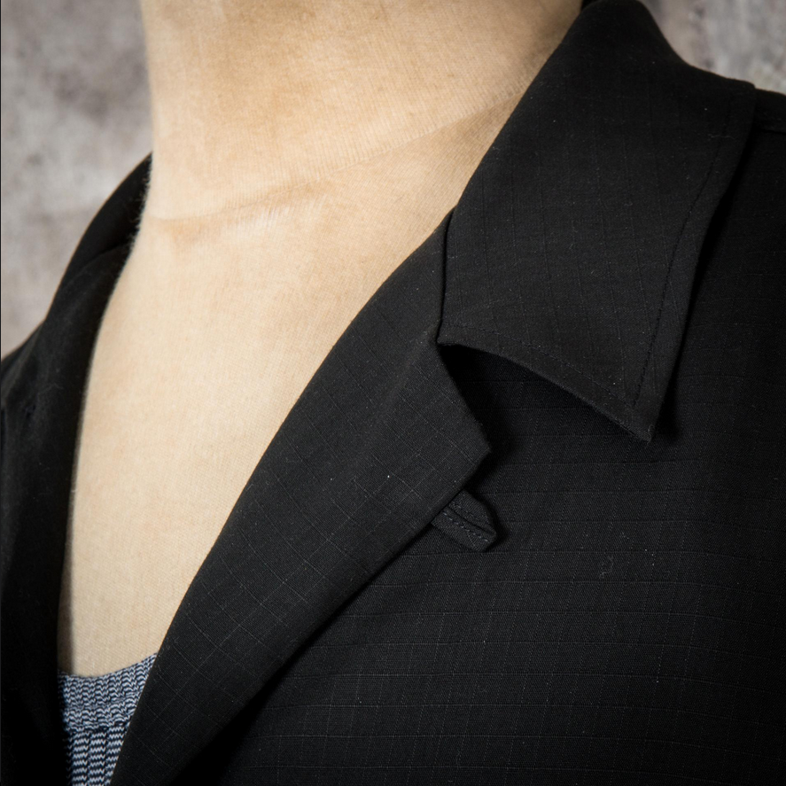 FLEURS DE BAGNE LA CHEMISE HAWAIENNE BLACK RIPSTOP