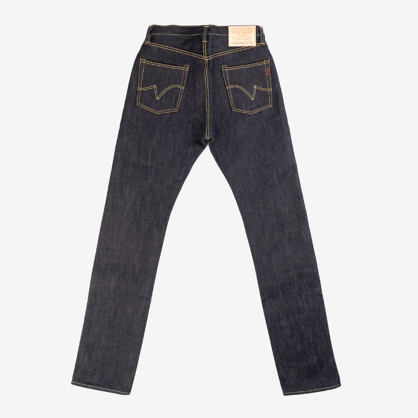 IRON HEART IH-888-XHS 25 OZ MEDIUM / HIGH RISE TAPERED CUT JEANS - INDIGO