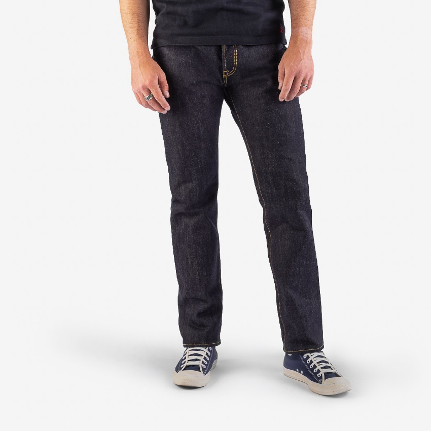 IRON HEART IH-888-XHS 25 OZ MEDIUM / HIGH RISE TAPERED CUT JEANS - INDIGO