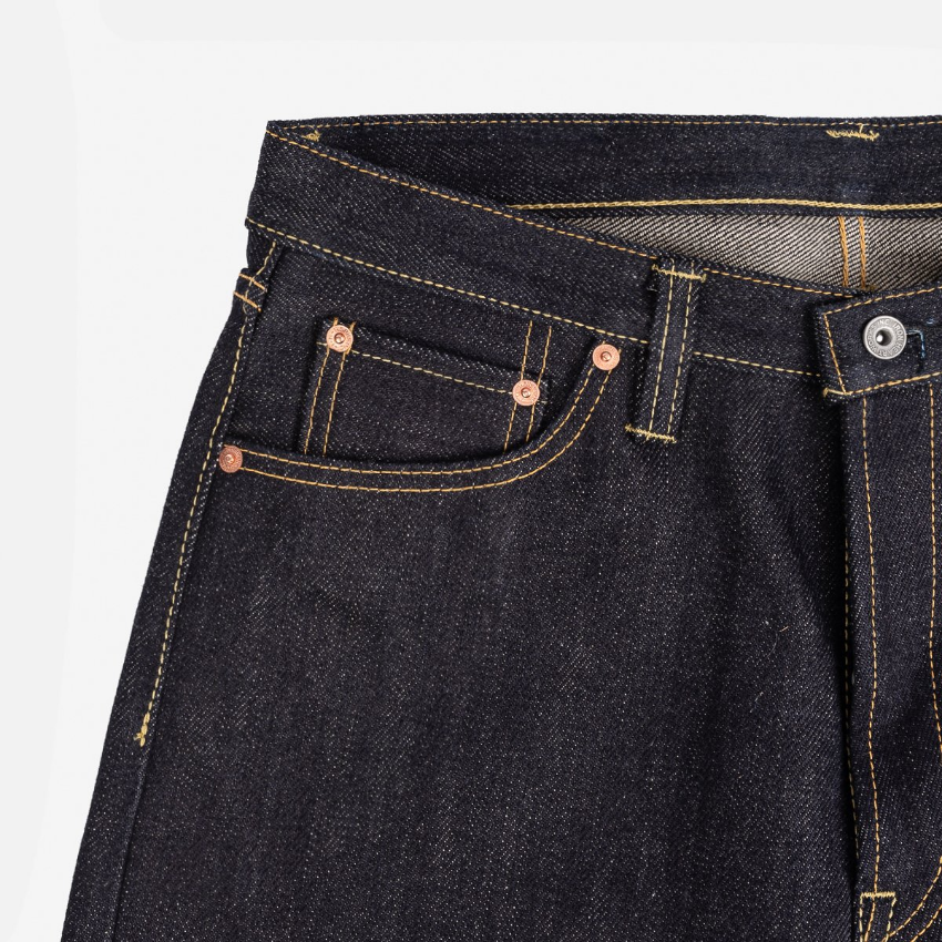 IRON HEART IH-888-XHS 25 OZ MEDIUM / HIGH RISE TAPERED CUT JEANS - INDIGO