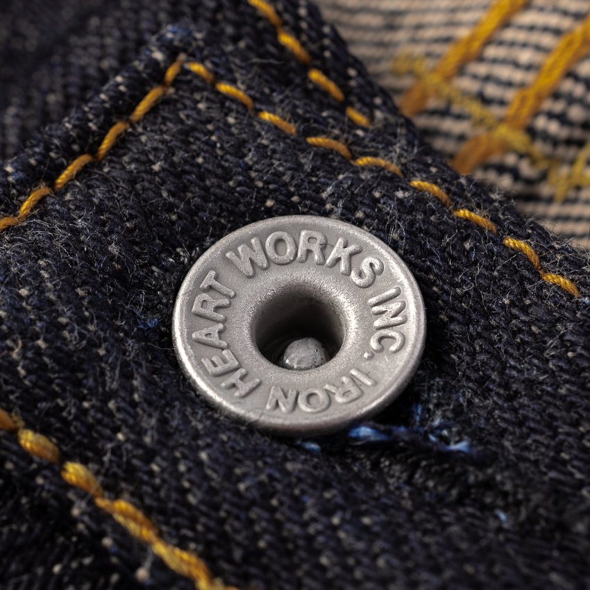 IRON HEART IH-888-XHS 25 OZ MEDIUM / HIGH RISE TAPERED CUT JEANS - INDIGO