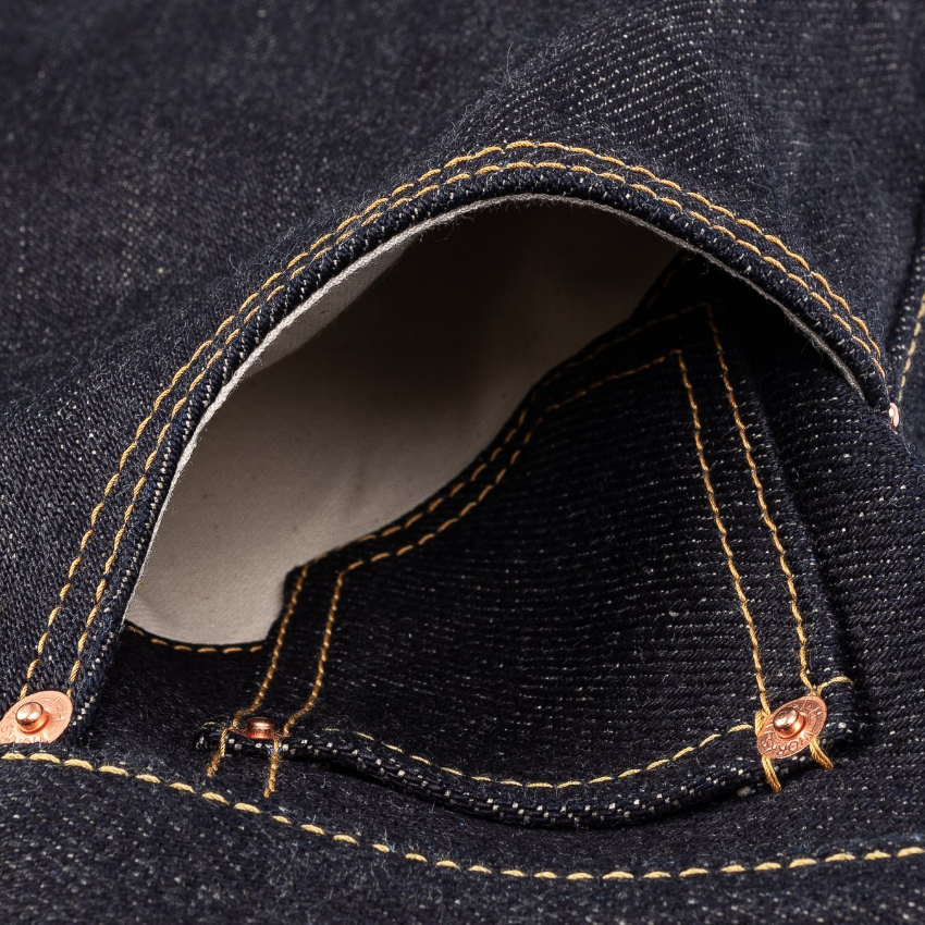 IRON HEART IH-888-XHS 25 OZ MEDIUM / HIGH RISE TAPERED CUT JEANS - INDIGO