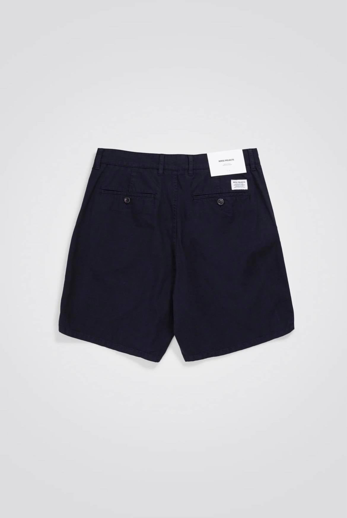 NORSE PROJECTS AROS REGULAR LIGHT SHORTS - DARK NAVY