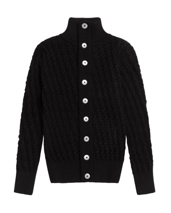 S.N.S. HERNING STARK CARDIGAN - BLACK VOID