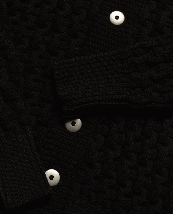 S.N.S. HERNING STARK CARDIGAN - BLACK VOID