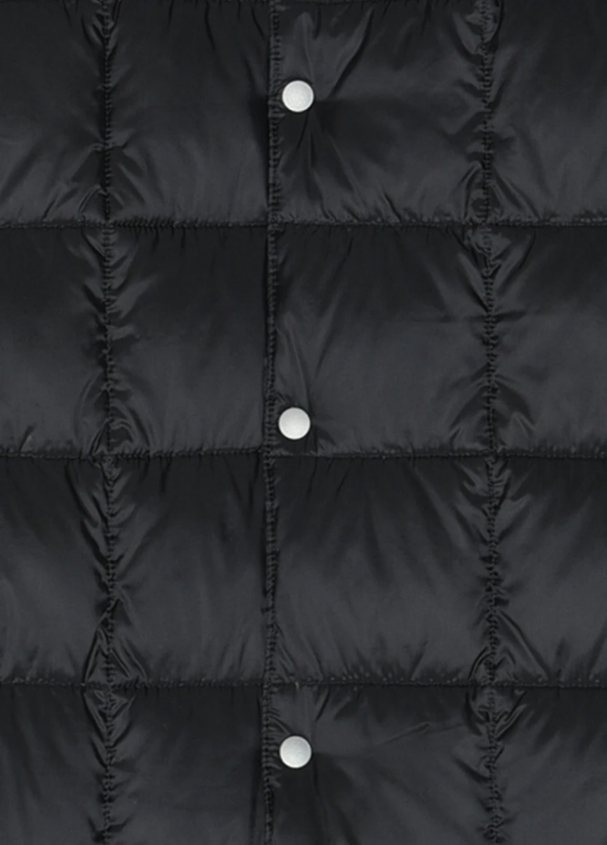TAION V-NECK BUTTON DOWN VEST - BLACK