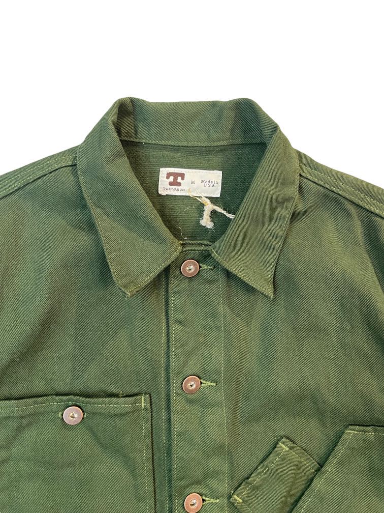 TELLASON COVERALL JACKET GARMENT DYED - GREEN