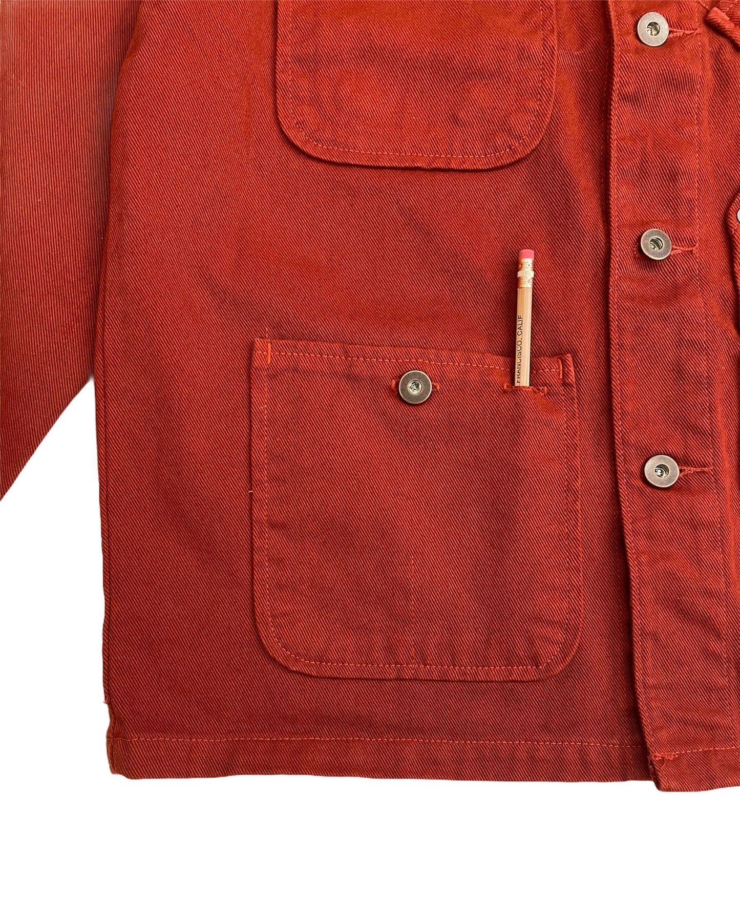 TELLASON COVERALL JACKET GARMENT DYED - INTERNATIONNAL ORANGE
