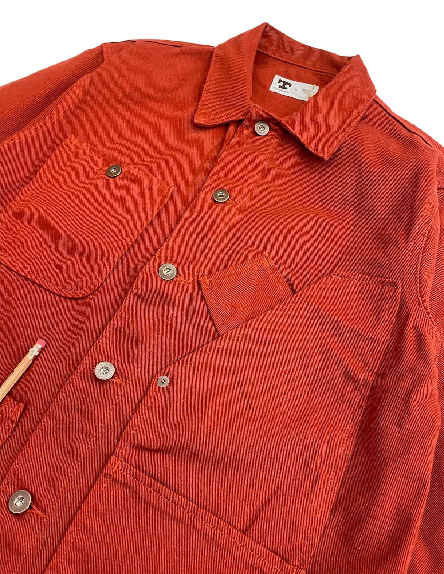 TELLASON COVERALL JACKET GARMENT DYED - INTERNATIONNAL ORANGE