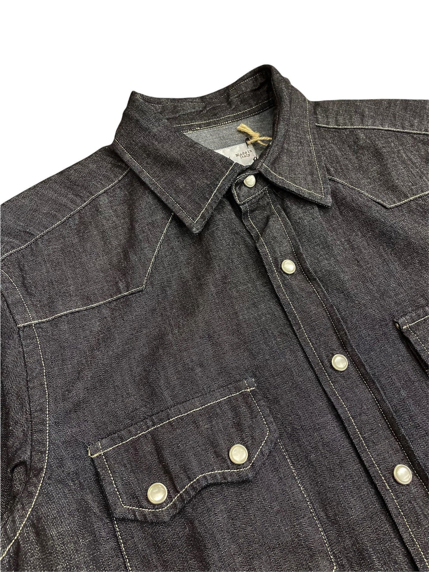 TELLASON COWBOY SHIRT DENIM - UNWASHED