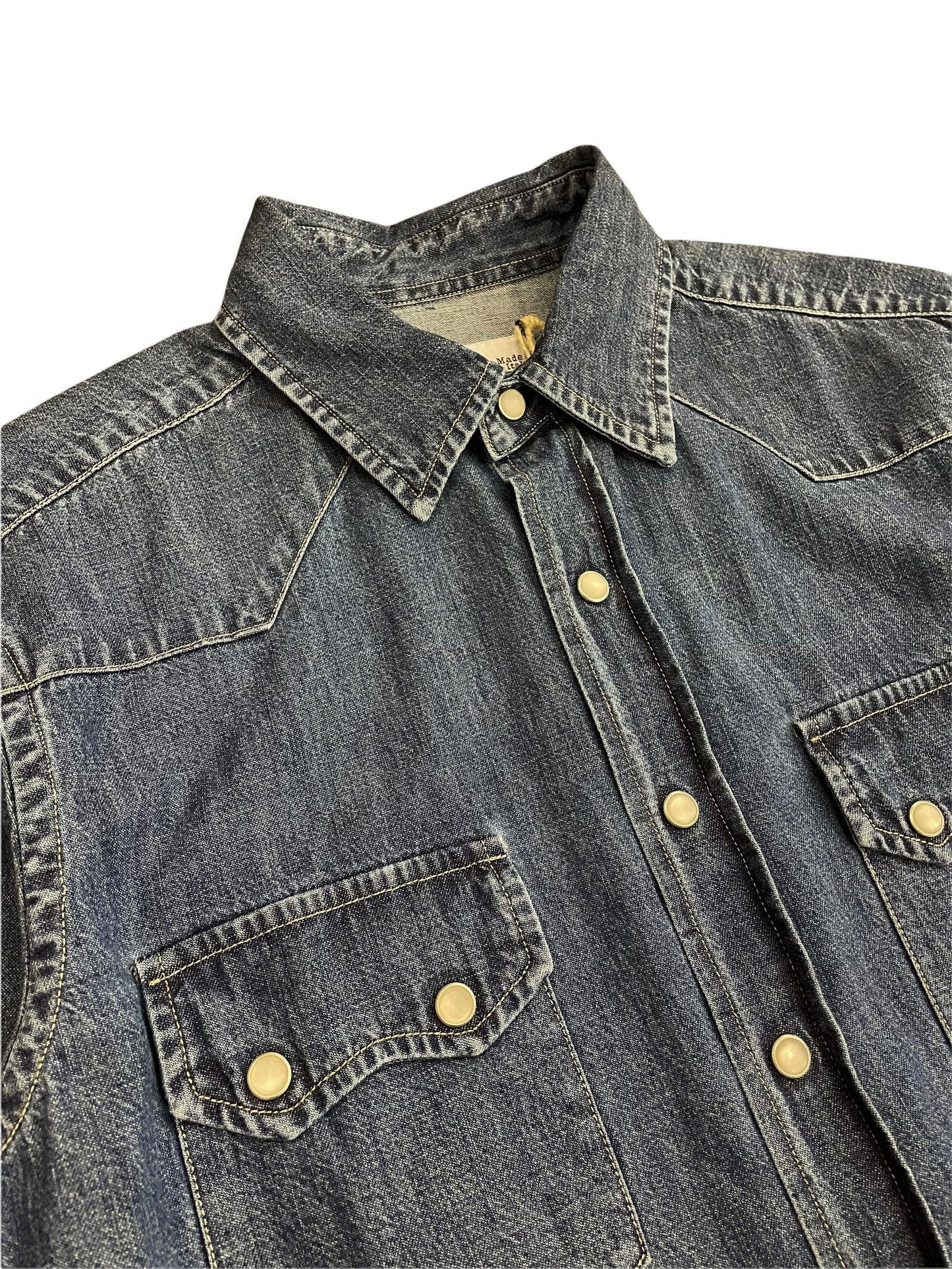 TELLASON COWBOY SHIRT DENIM - WASHED