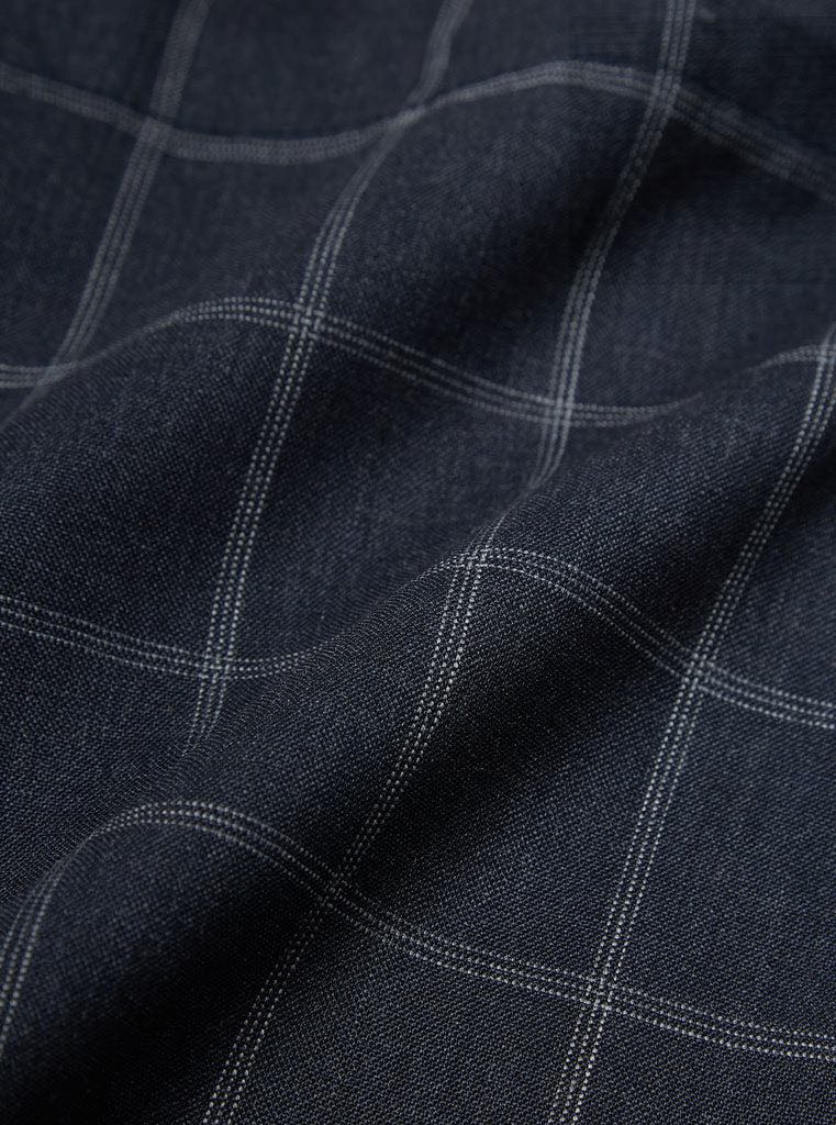 UNIVERSAL WORKS NORFOLK BAKERS JACKET FINE WOOL CHECK - NAVY