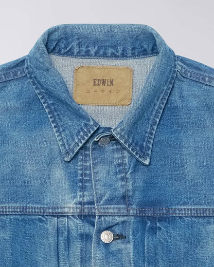 EDWIN JACKET TYPE II KAIHARA RAINBOW SELVEDGE 13,5 OZ DARK PURE INDIGO DENIM - BLUE / LIGHT USED