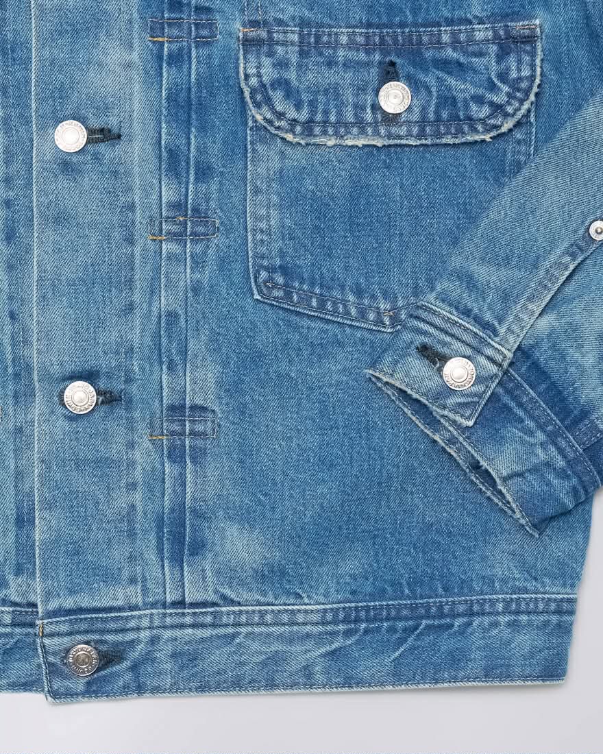 EDWIN JACKET TYPE II KAIHARA RAINBOW SELVEDGE 13,5 OZ DARK PURE INDIGO DENIM - BLUE / LIGHT USED